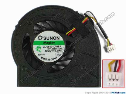 77417 SUNON GC055010VH-A Cooling Fan  13.V1.B3591.F.GN, bare, 47x50x9, w20x3x3, 5V 0.9W SUNON GC055010VH-A Cooling Fan  