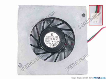 77448 Panasonic UDQFVDH01-AS Cooling Fan  UDQFVDH01-AS, Bare, w65x2x2, 5V 0.18A Panasonic UDQFVDH01-AS Cooling Fan  