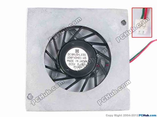 77448 Panasonic UDQFVDH01-AS Cooling Fan  UDQFVDH01-AS, Bare, w65x2x2, 5V 0.18A Panasonic UDQFVDH01-AS Cooling Fan  