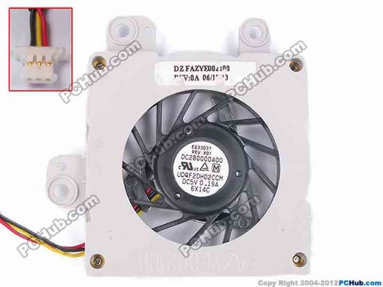 77454 Panasonic UDQF2DH02CCM Cooling Fan  DC280000400, Bare, w50x3x3, 5V 0.19A Panasonic UDQF2DH02CCM Cooling Fan  