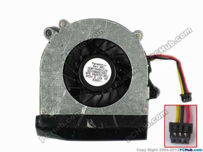 77456 Panasonic UDQFVHH01C1N Cooling Fan  DC280000400, Bare, w30x3x3, 5V 0.14A Panasonic UDQFVHH01C1N Cooling Fan  