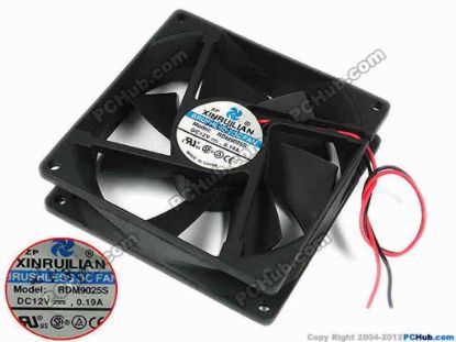 77538 XIFAN / Xinruilian RDM9025S Server - Square Fan sq90x90x25, w160x2, 12V 0.19A XIFAN / Xinruilian RDM9025S Server - Square Fan 