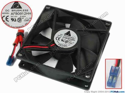 77545 Delta Electronics AFB0912HH Server - Square Fan sq90x90x25, w95x2x2, 12V 0.40A Delta Electronics AFB0912HH Server - Square Fan 