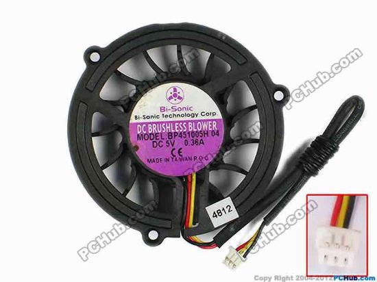 77546 Bi-Sonic BP451005H Cooling Fan  04, Bare, size:59x10, w100x3x3, 5V 0.36A Bi-Sonic BP451005H Cooling Fan  
