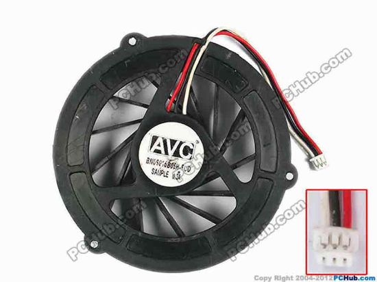77555 AVC BN06015B5H-FCD Cooling Fan  Bare, size:70x15, w60x3x3, 5V 0.30A AVC BN06015B5H-FCD Cooling Fan  