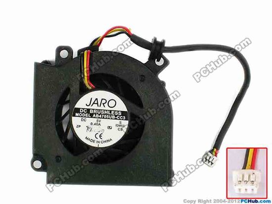 77574 JARO AB4705UB-CC3 Cooling Fan  QM6X, Bare, w110x3x3, 5V 0.40A JARO AB4705UB-CC3 Cooling Fan  