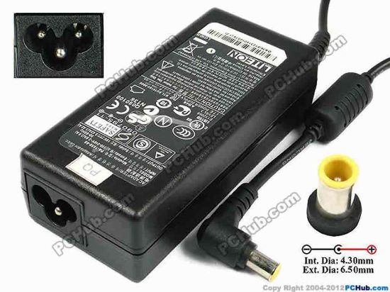 77738 LITE-ON PA-1650-68 AC Adapter- Laptop 19V 3.42A, 6.5/4.3mm With Pin, 3-Prong LITE-ON PA-1650-68 AC Adapter- Laptop <span class="span11" id="ctl00_ContentPlaceHolder1_ItemDesc1_lblItemDescription"><b>»In stock now ready to ship in 24 hours</b>. 
<p><span class="span11" id="ctl00_ContentPlaceHolder1_ItemDesc1_Label19"></span></p><span class="span11" id="ctl00_ContentPlaceHolder1_ItemDesc1_lblItemDescription">
<p><span id="ctl00_ContentPlaceHolder1_ItemDesc1_lblItemDescription">Liteon Model: PA-1650-68</span></p>
<p>INPUT: 100-240V~ 2.0A, 50-60Hz <br />
OUTPUT: 19V 3.42A 65W<br />
Connecter size: Int. Diameter: 4.30mm<br />
Ext. Diameter: 6.50mm<br />
Length : 10.00mm<br />
<br />
Dimensions: 107 x 49 x 31 mm</p>
<p>*Please do not mix up with another adapter with the same model number but different connector size, please check carefully the connector's measurement of your adapter.</p>
<p>**When buying any compatible AC adapter, please take note the type of power cord(2 or 3-prong) used.</p>
<p>***Please take note, 3 wire AC <a shape="rect" href="http://www.pchub.com/uph/category/356-0-0-1-2/Laptop-Spare-Part.html"><font color="#810081">power cord</font></a> not included.</p>
<p></p></span></span>