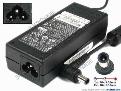 77776 Delta Electronics ADP-65JH DB AC Adapter- Laptop 19V 3.42A, 6.5/4.3mm With Pin, 3-Prong Delta Electronics ADP-65JH DB AC Adapter- Laptop <div>»In stock now ready to ship in 24 hours.&nbsp;</div>
<div><br />
</div>
<div>Model: ADP-65JH DB</div>
<div><br />
</div>
<div>INPUT: 100-240V~1.5A, 50-60Hz&nbsp;</div>
<div>OUTPUT: 19V 3.42A 65W</div>
<div>Connecter size: Int. Diameter: 4.30mm&nbsp;</div>
<div>Ext. Diameter: 6.50mm</div>
<div><br />
</div>
<div><br />
</div>
<div>Dimensions: 108 X 46 X 30 mm</div>
<div><br />
</div>
<div>*Please take note, 3 wire AC power cord not included.</div>