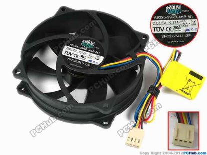 77812 Cooler Master A9225-29RB-4AP-M1 Server - Round Fan dia95x95x25, w205x4x4, 12V 0.22A Cooler Master A9225-29RB-4AP-M1 Server - Round Fan 