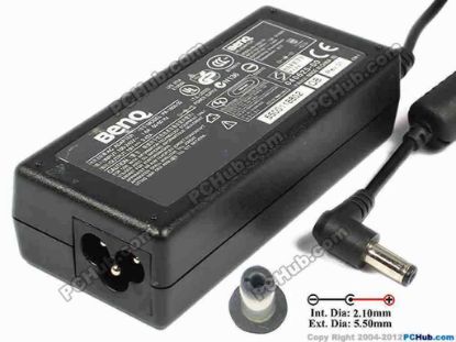77828 BenQ Common Item (BenQ) AC Adapter- Laptop 19V 3.42A, 5.5/2.1mm, 3-Prong BenQ Common Item (BenQ) AC Adapter- Laptop <div>In stock now ready to ship in 24 hours.&nbsp;</div>
<div><br />
</div>
<div>Model: PA-1650-02</div>
<div><br />
</div>
<div>INPUT: 100-240V~1.6A, 50-60Hz&nbsp;</div>
<div>OUTPUT: 19V 3.42A 65W</div>
<div>Connecter size: Int. Diameter: 2.10mm&nbsp;</div>
<div>Ext. Diameter: 5.50mm</div>
<div><br />
</div>
<div><br />
</div>
<div>Dimensions: 106 X 47 X 28 mm</div>
<div><br />
</div>
<div>*Please take note, 3 wire AC power cord not included.</div>