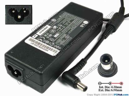 77847 LG Common Item (LG) AC Adapter- Laptop 19V 4.74A, 6.5/4.3mm, With Pin, 3-Prong LG Common Item (LG) AC Adapter- Laptop <span class="span11" id="ctl00_ContentPlaceHolder1_ItemDesc1_lblItemDescription">
<div><b>»In stock now ready to ship in 24 hours</b>. 
<p><span class="span11" id="ctl00_ContentPlaceHolder1_ItemDesc1_Label19"></span></p><span class="span11" id="ctl00_ContentPlaceHolder1_ItemDesc1_lblItemDescription">
<p><span id="ctl00_ContentPlaceHolder1_ItemDesc1_lblItemDescription">Liteon Model: PA-1900-08<br />
<br />
INPUT: 100-240V~ 1.5A, 50-60Hz <br />
OUTPUT: 19V4.74A 90W<br />
Connecter size: Int. Diameter: 4.30mm    <br />
                       Ext. Diameter:  6.50mm<br />
                       Length           : 10.00mm</span></p>
<p>Dimension: 127 x 50 x 30 mm</p>
<div>
<p>**Please take note, 3 wire AC <a shape="rect" href="http://www.pchub.com/uph/category/356-0-0-1-2/Laptop-Spare-Part.html"><font color="#810081">power cord</font></a> not included.</p></div></span></div></span>