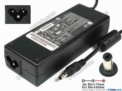 77848 LG Common Item (LG) AC Adapter- Laptop 19V 4.74A, 4.8/1.7mm, 3-Prong LG Common Item (LG) AC Adapter- Laptop <b>»In stock now ready to ship in 24 hours</b>. 
<p><span class="span11" id="ctl00_ContentPlaceHolder1_ItemDesc1_Label19"></span></p><span class="span11" id="ctl00_ContentPlaceHolder1_ItemDesc1_lblItemDescription">
<p><span id="ctl00_ContentPlaceHolder1_ItemDesc1_lblItemDescription">Liteon Model: PA-1900-08<br />
<br />
INPUT: 100-240V~ 1.5A, 50-60Hz <br />
OUTPUT: 19V 4.74A 90W<br />
Connecter size: Int. Diameter: 1.70mm    <br />
                       Ext. Diameter:  4.80mm<br />
                       Length           : 10.00mm</span></p>
<p>Dimension: 127 x 50 x 30 mm</p>
<div>
<p>**Please take note, 3 wire AC <a shape="rect" href="http://www.pchub.com/uph/category/356-0-0-1-2/Laptop-Spare-Part.html"><font color="#810081">power cord</font></a> not included.</p></div></span>