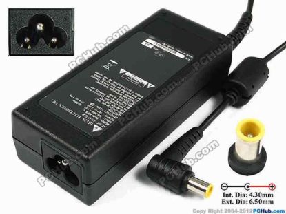 77862 Delta Electronics EADP-65FB C AC Adapter- Laptop 19V 3.42A, 6.5/4.3mm With Pin, 3-Prong Delta Electronics EADP-65FB C AC Adapter- Laptop <div>In stock now ready to ship in 24 hours.&nbsp;</div>
<div><br />
</div>
<div>Model: EADP-65FB C</div>
<div><br />
</div>
<div>INPUT: 100-240V~1.5A, 50-60Hz&nbsp;</div>
<div>OUTPUT: 19V 3.42A 65W</div>
<div>Connecter size: Int. Diameter: 4.30mm&nbsp;</div>
<div>Ext. Diameter: 6.50mm</div>
<div><br />
</div>
<div><br />
</div>
<div>Dimensions: 108 X 46 X 30 mm</div>
<div><br />
</div>
<div>*Please take note, 3 wire AC power cord not included.</div>