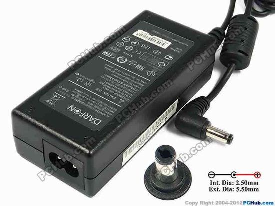 77872 Other Brands DARFON AC Adapter- Laptop 20V 3.25A, 5.5/2.5mm, 2-Prong Other Brands DARFON AC Adapter- Laptop <div>In stock now ready to ship in 24 hours.&nbsp;</div>
<div><br />
</div>
<div>Model: B078</div>
<div><br />
</div>
<div>INPUT: 100-240V~1.5A, 50-60Hz&nbsp;</div>
<div>OUTPUT: 20V 3.25A 65W</div>
<div>Connecter size: Int. Diameter: 2.50mm&nbsp;</div>
<div>Ext. Diameter: 5.50mm</div>
<div><br />
</div>
<div><br />
</div>
<div>Dimensions: 105 X 47 X 28 mm</div>
<div><br />
</div>
<div>*Please take note, 2 wire AC power cord not included.</div>