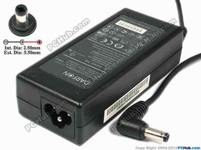 77873 Other Brands DARFON AC Adapter- Laptop 20V 3.25A, 5.5/2.5mm, 3-Prong Other Brands DARFON AC Adapter- Laptop <div style="border-width: 0px; padding: 2px; font-size: 10pt;">
<div>In stock now ready to ship in 24 hours.&nbsp;</div>
<div><br />
</div>
<div>Model: V173</div>
<div><br />
</div>
<div>INPUT: 100-240V~1.5A, 50-60Hz&nbsp;</div>
<div>OUTPUT: 20V 3.25A 65W</div>
<div>Connecter size: Int. Diameter: 2.50mm&nbsp;</div>
<div>Ext. Diameter: 5.50mm</div>
<div><br />
</div>
<div><br />
</div>
<div>Dimensions: 105 X 47 X 28 mm</div>
<div><br />
</div>
<div>*Please take note, 3 wire AC power cord not included.</div></div>