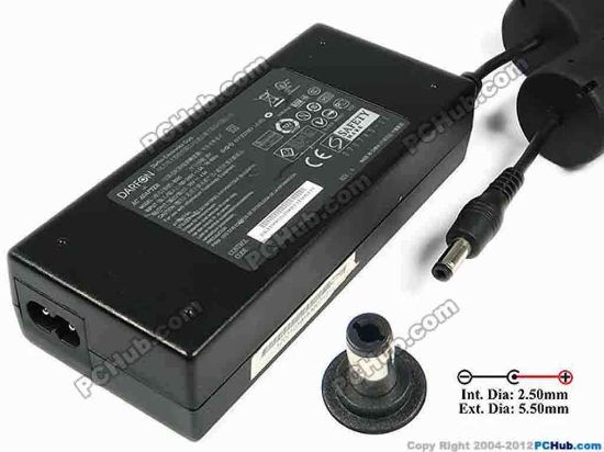 77874 Other Brands DARFON AC Adapter- Laptop 20V 4.5A, 5.5/2.5mm, 2-Prong Other Brands DARFON AC Adapter- Laptop <div style="border-width: 0px; padding: 2px; font-size: 10pt;">
<div>In stock now ready to ship in 24 hours.&nbsp;</div>
<div><br />
</div>
<div>Model: B090</div>
<div><br />
</div>
<div>INPUT: 100-240V~1.5A, 50-60Hz&nbsp;</div>
<div>OUTPUT: 20V 4.5A 90W</div>
<div>Connecter size: Int. Diameter: 2.50mm&nbsp;</div>
<div>Ext. Diameter: 5.50mm</div>
<div><br />
</div>
<div><br />
</div>
<div>Dimensions: 133 X 58 X 31 mm</div>
<div><br />
</div>
<div>*Please take note, 2 wire AC power cord not included.</div></div>