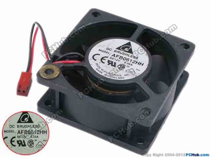 77886 Delta Electronics AFB0612HH Server - Square Fan sq60x60x25, w65x2x2, 12V 0.25A Delta Electronics AFB0612HH Server - Square Fan 