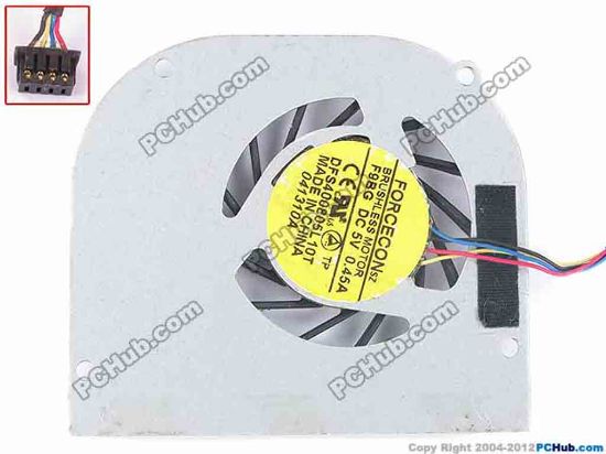 77889 Forcecon DFS400805L10T Cooling Fan  F9BG, Bare, w40x4x4, 5V 0.45A Forcecon DFS400805L10T Cooling Fan  