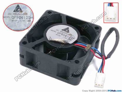 77916 Delta Electronics QFR0612DH Server - Square Fan -SE00, sq60x60x25, w110x3x3, 12V 1.1A Delta Electronics QFR0612DH Server - Square Fan 