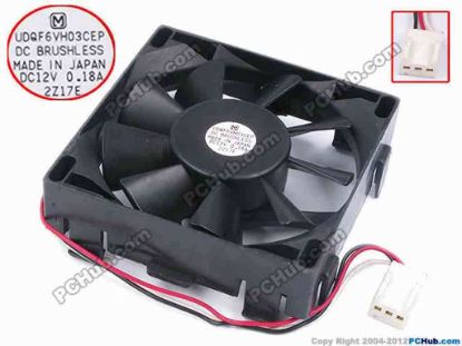 77977 Panasonic UDQF6VH03CEP Server - Square Fan sq60x60x15, w120x3x3, 12V 0.18A Panasonic UDQF6VH03CEP Server - Square Fan 