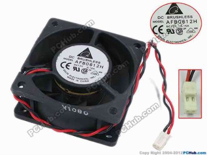 77985 Delta Electronics AFB0612H Server - Square Fan sq60x60x25, w200x2x2, 12V 0.15A Delta Electronics AFB0612H Server - Square Fan 