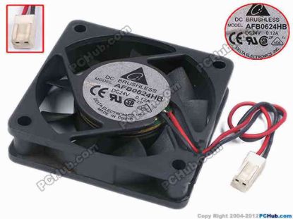 78023 Delta Electronics AFB0624HB Server - Square Fan sq60x60x15, w130x2x2, 24V 0.12A Delta Electronics AFB0624HB Server - Square Fan 