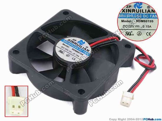78099 XIFAN / Xinruilian RDM6015S Server - Square Fan sq60x60x15, w110x2x2, 12V 0.15A XIFAN / Xinruilian RDM6015S Server - Square Fan 