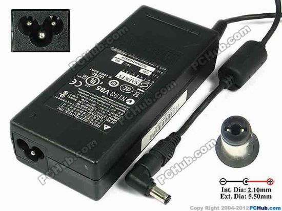 78143 Delta Electronics ADP-90SB BB AC Adapter- Laptop 19V 4.74A, 5.5/2.1mm, 3-Prong Delta Electronics ADP-90SB BB AC Adapter- Laptop <div>In stock now ready to ship in 24 hours.&nbsp;</div>
<div><br />
</div>
<div>Model: ADP-90SB BB</div>
<div><br />
</div>
<div>INPUT: 100-240V~1.5A, 50-60Hz&nbsp;</div>
<div>OUTPUT: 19V 4.74A 90W</div>
<div>Connecter size: Int. Diameter: 2.10mm&nbsp;</div>
<div>Ext. Diameter: 5.50mm</div>
<div><br />
</div>
<div><br />
</div>
<div>Dimensions: 133 X 57 X 31 mm</div>
<div><br />
</div>
<div>*Please take note, 3 wire AC power cord not included.</div>