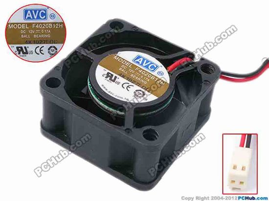 78178 AVC F4020B12H Server - Square Fan sq40x20, w270x2x2, 12V 0.17A AVC F4020B12H Server - Square Fan 