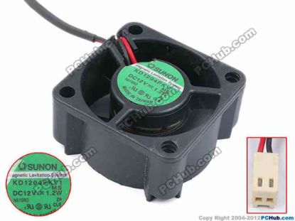 78179 SUNON KD1204PKV1 Server - Square Fan MS, sq40x20, w150x2x2, 12V 1.2W SUNON KD1204PKV1 Server - Square Fan 