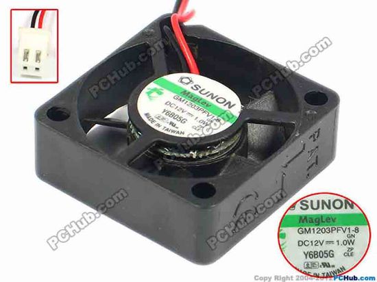78181 SUNON GM1203PFV1-8 Server - Square Fan GN, sq30x10, w80x2x2, 12V 1.0W SUNON GM1203PFV1-8 Server - Square Fan