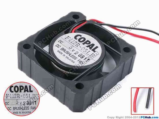 78222 COPAL F412R-05LB Server - Square Fan F412R-05LB, sq40x12, w100x2, 5V' COPAL F412R-05LB Server - Square Fan 