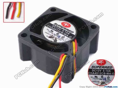 78317 Superred CHA4012CB-MA-O Server - Square Fan sq40x20, 45x3, 12V 0.14A Superred CHA4012CB-MA-O Server - Square Fan