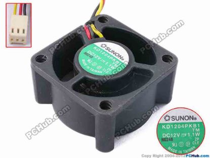 78337 SUNON KD1204PKB1 Server - Square Fan TM, sq40x20, w220x3x3, 12V 1.1W SUNON KD1204PKB1 Server - Square Fan 