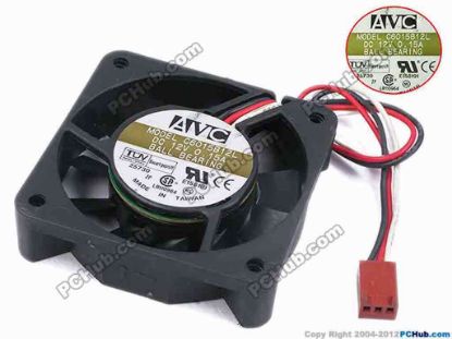 78343 AVC C6015B12L Server - Square Fan sq60X60X15, w165x3x3, 12V 0.15A AVC C6015B12L Server - Square Fan 