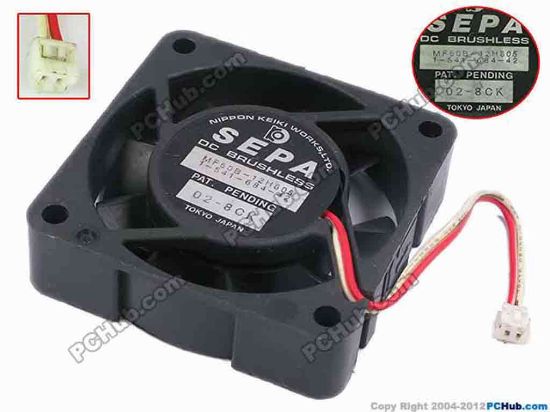 78368 SEPA MF60B-12H805 Server - Square Fan sq60x60x16, w80x2x2, 12V 0.10A SEPA MF60B-12H805 Server - Square Fan 