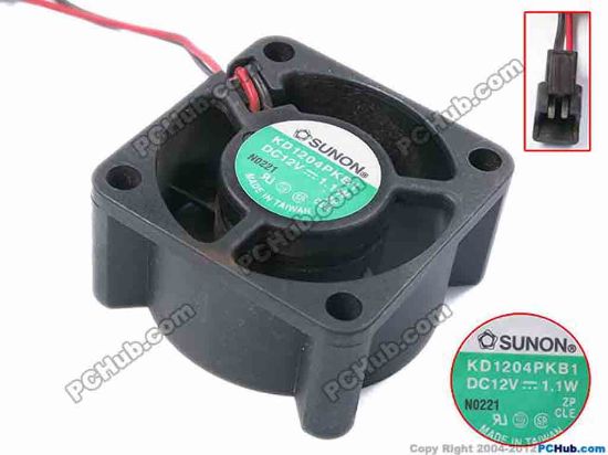 78371 SUNON KD1204PKB1 Server - Square Fan sq40x20, w60x2x2, 12V 1.1W SUNON KD1204PKB1 Server - Square Fan 