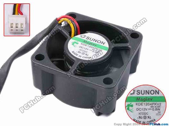 78397 SUNON KDE1204PKV2 Server - Square Fan MS.M.GN, sq40x20, w105x3x3, 12V 0.8W SUNON KDE1204PKV2 Server - Square Fan 