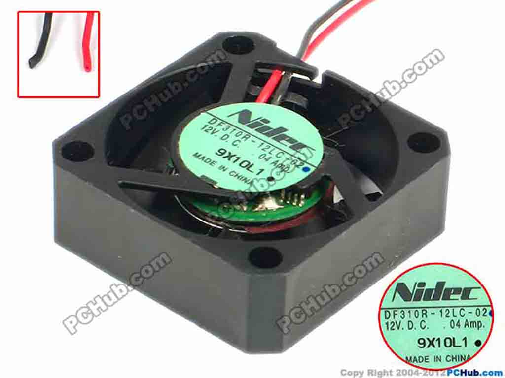 DC 12V 0.04A, 30x30x10mm DF310R-12LC-02 Nidec DF310R-12LC-02 Server ...