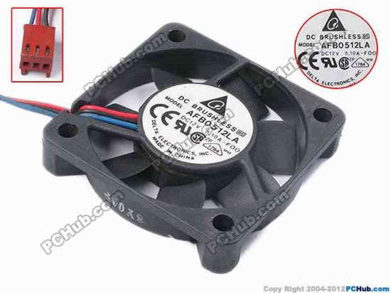 78741 Delta Electronics AFB0512LA Server - Square Fan -F00, sq50x50x10, w135x3x3, 12V 0.1A Delta Electronics AFB0512LA Server - Square Fan 