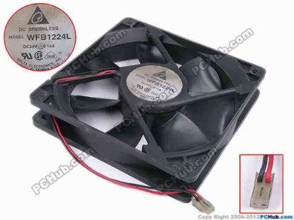 78798 Delta Electronics WFB1224L Server - Square Fan sq120x120x25, w135x2x2, 24V 0.16A Delta Electronics WFB1224L Server - Square Fan 