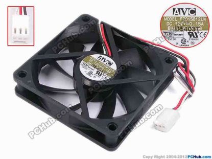 78805 AVC F7015B12LN Server - Square Fan sq70x70x15, w155x3x3, 12V 0.15A AVC F7015B12LN Server - Square Fan 