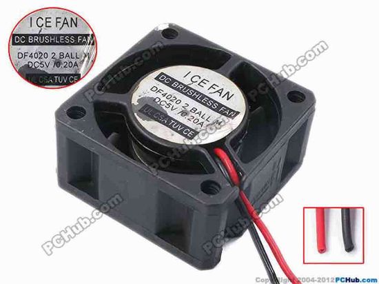 78815 Other Brands ICE Server - Square Fan DF4020 2 BALL M, sq40x40x20, w260x2, 5V 0.2A Other Brands ICE Server - Square Fan 