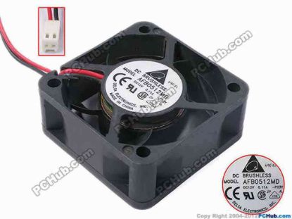 78824 Delta Electronics AFB0512MD Server - Square Fan -P23Y, sq50x50x20, w75x2x2, 12V 0.11A Delta Electronics AFB0512MD Server - Square Fan 