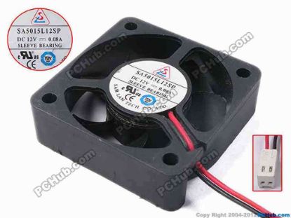 78825 SAM LAM SA5015L12SP Server - Square Fan sq50x50x15, w50x2x2, 12V 0.08A SAM LAM SA5015L12SP Server - Square Fan 