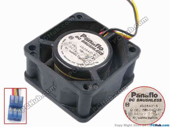 78831 Panasonic FBK04F12H Server - Square Fan 4G08AZ-S, sq40x40x20, w95x3x3, 12V 0.20A Panasonic FBK04F12H Server - Square Fan 