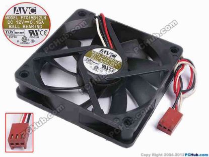 78851 AVC F7015B12LN Server - Square Fan sq70x70x15, w160x3x3, 12V 0.15A AVC F7015B12LN Server - Square Fan 