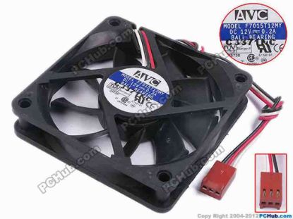 78866 AVC F7015T12MY Server - Square Fan sq70x70x15, w195x3x3, 12V 0.2A AVC F7015T12MY Server - Square Fan 