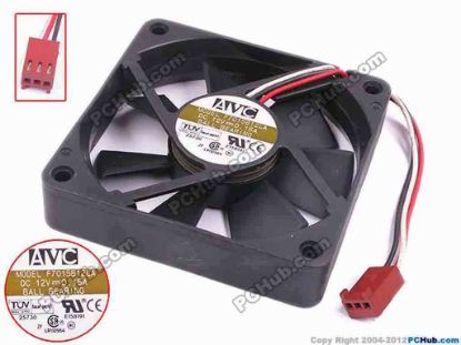 78886 AVC F7015B12LA Server - Square Fan sq70x70x15, w80x3x3, 12V 0.15A AVC F7015B12LA Server - Square Fan 