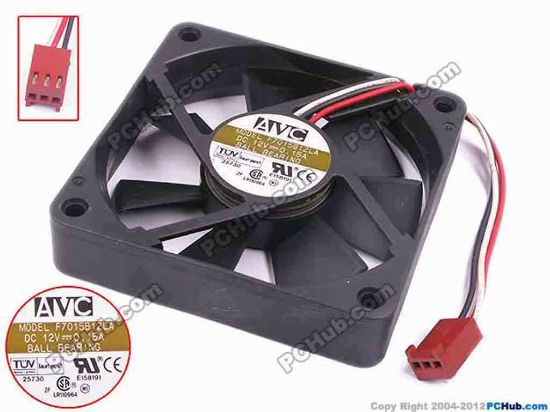 78886 AVC F7015B12LA Server - Square Fan sq70x70x15, w80x3x3, 12V 0.15A AVC F7015B12LA Server - Square Fan 